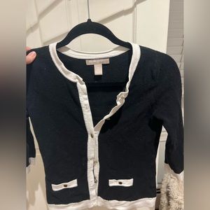 3/$15 Banana republic black and white cardigan